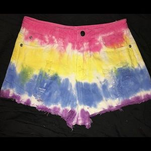 Tie-Dye high wasted shorts